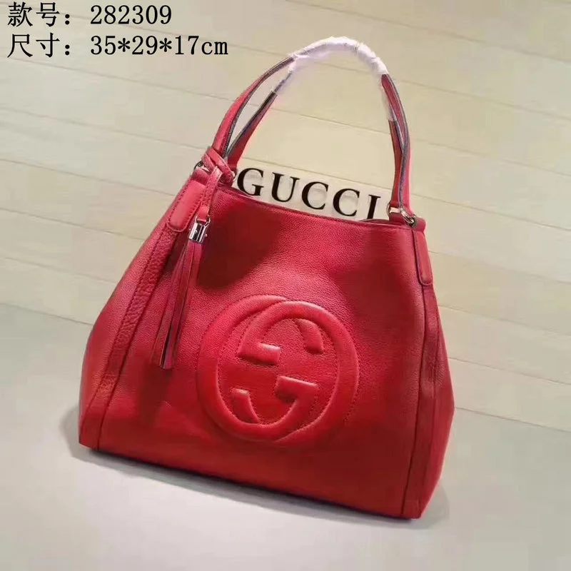 Women Gucci bags with a chain - link trim and a leather bodyWomen Gucci bags with a chain - link trim and a leather bodyBC - GUCCI BAG - 2241