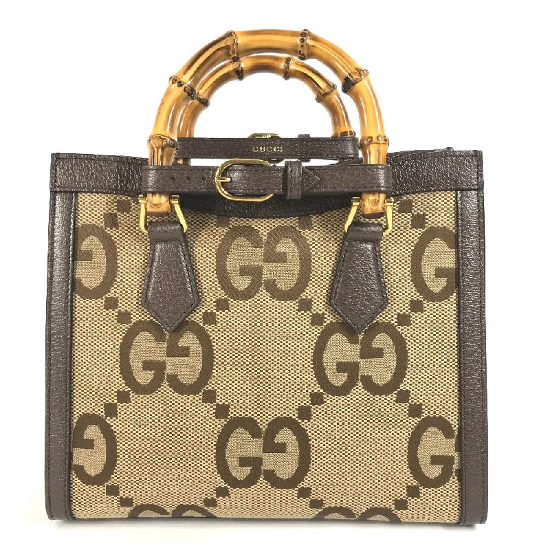 Gucci tote bags for women with a printed Gucci logoGucci tote bags for women with a printed Gucci logoGUCCI Shoulder Bag 660195 GG canvas / leather beige Gucci Diana Bamboo Jumbo GG Small Tote Bag Women Used