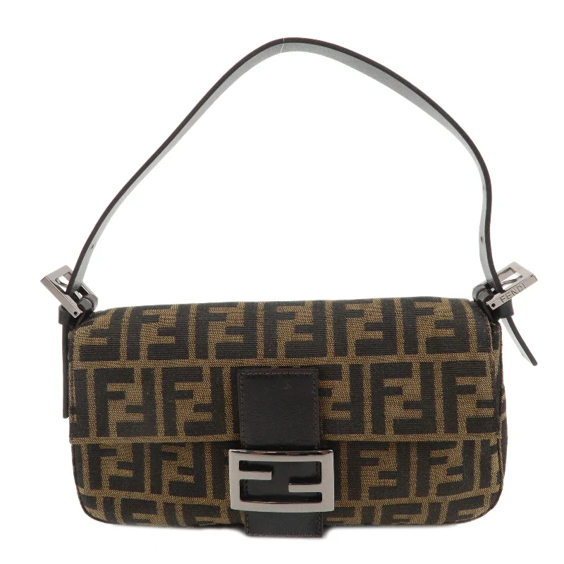 Fendi By The Way bags with a printed map pattern for a travel - inspired lookFendi By The Way bags with a printed map pattern for a travel - inspired lookFendi By The Way bags with a printed map pattern for a travel - inspired lookFENDI Zucca Mamma Baguette Canvas Leather Bag Brown 8BR000