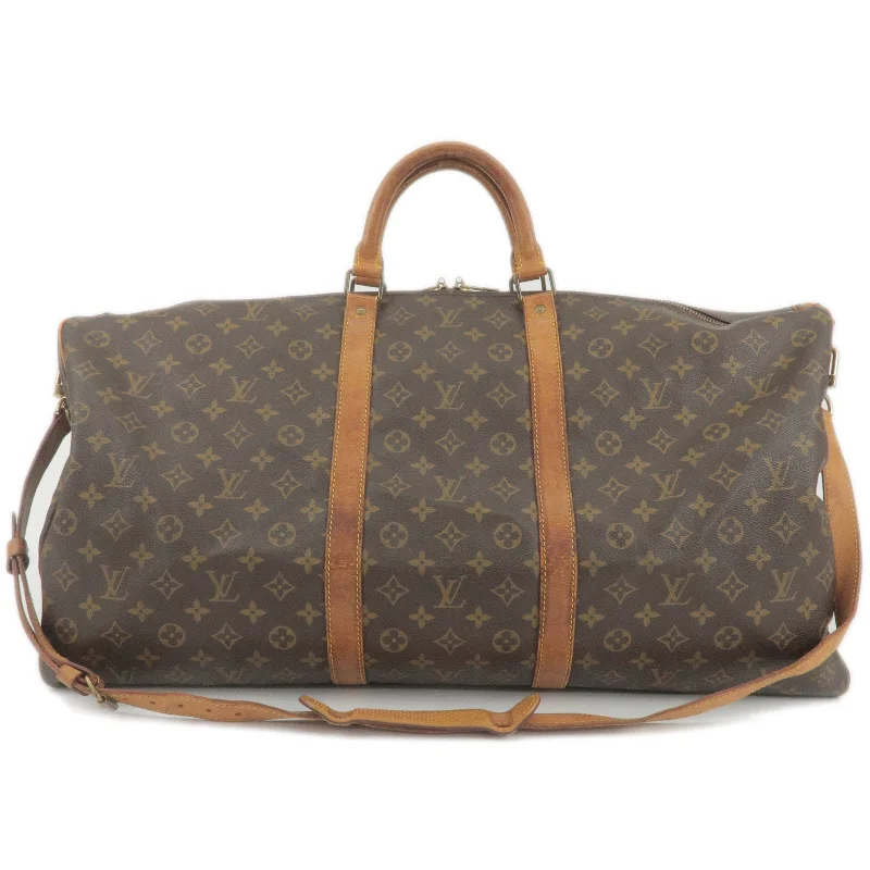 Ladies Louis Vuitton shoulder bags with a single - handle silhouetteLouis Vuitton Monogram Keep All Bandouliere 60 Bag M41412