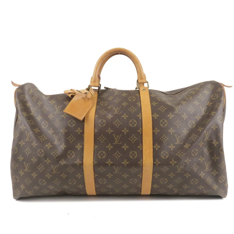 Louis Vuitton Alma bags with a leather - wrapped handle for a luxurious feelLouis Vuitton Monogram Keep All 60 Boston Bag Brown M41422