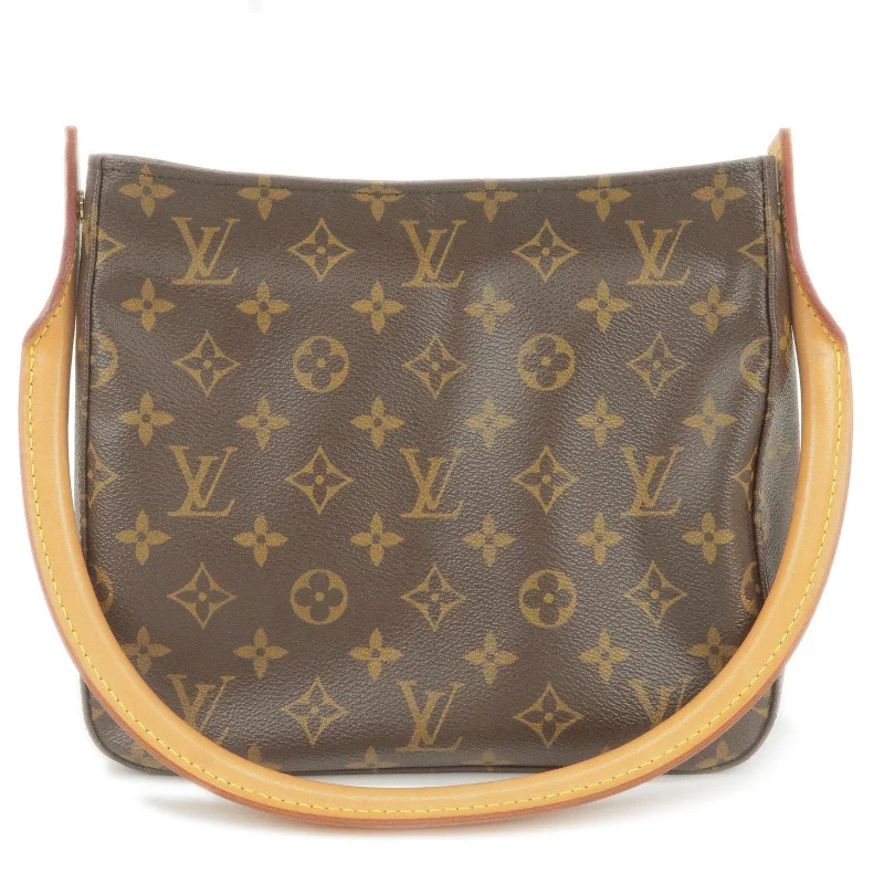 Louis Vuitton tote bags with a printed LV logo on the front for brand visibilityLouis Vuitton Monogram Looping MM Shoulder Bag M51146