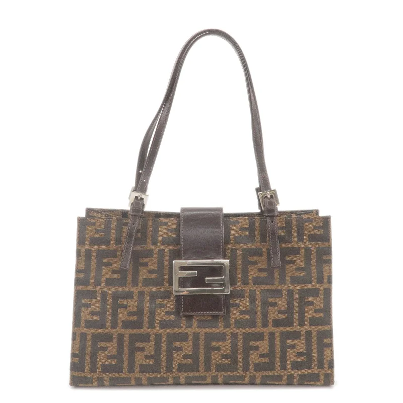 Fendi Baguette bags with a monogram - embossed leather surface for a luxurious feelFendi Baguette bags with a monogram - embossed leather surface for a luxurious feelFendi Baguette bags with a monogram - embossed leather surface for a luxurious feelFENDI Zucca Canvas Leather Shoulder Bag Brown Black 15808