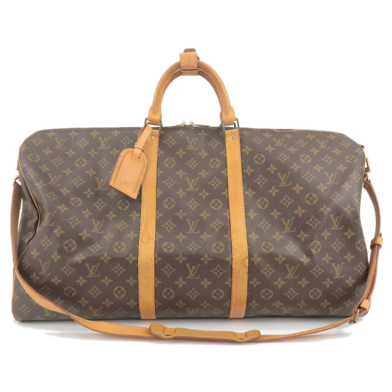 Louis Vuitton bags with a front - flap pocket for quick - access itemsLouis Vuitton Monogram Keep All Bandouliere 60 Bag M41412