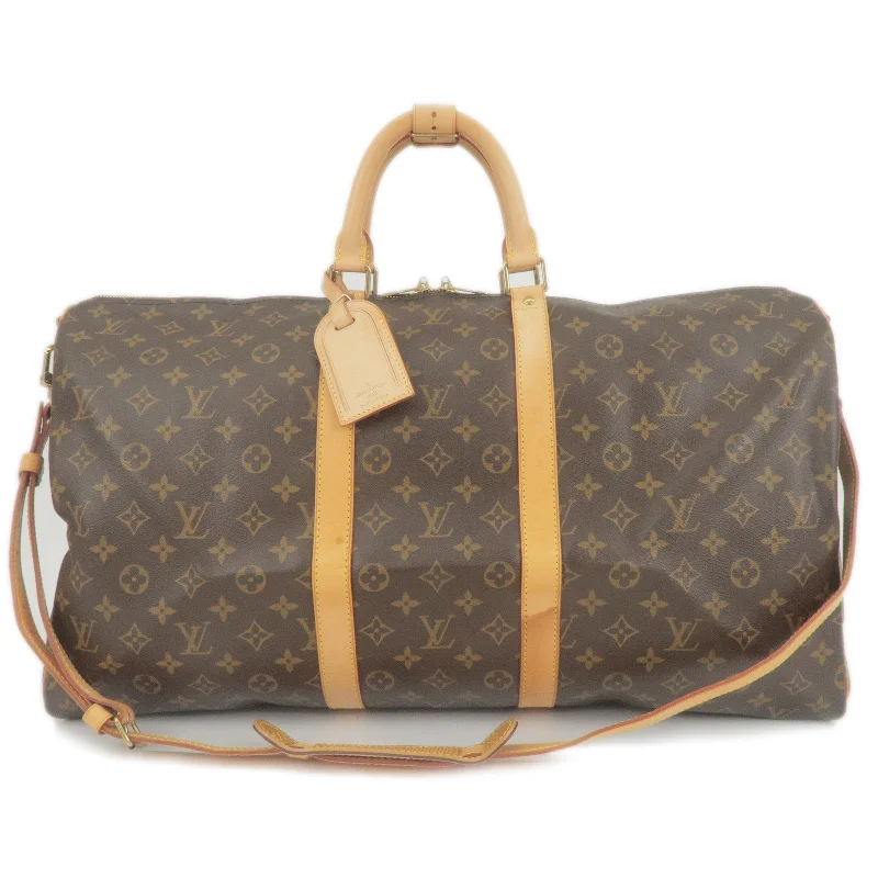 Louis Vuitton Alma bags with a detachable shoulder strap for versatilityLouis Vuitton Monogram Keep All Bandouliere 55 Bag M41414