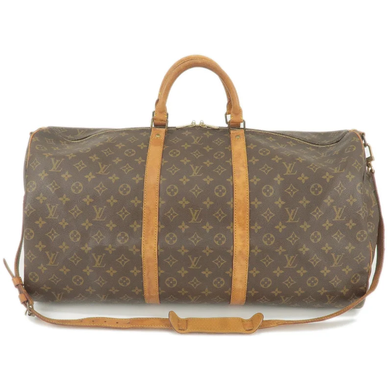 Louis Vuitton handbags with a metal - framed clasp for durabilityLouis Vuitton Monogram Keep All Bandouliere 60 Bag M41412