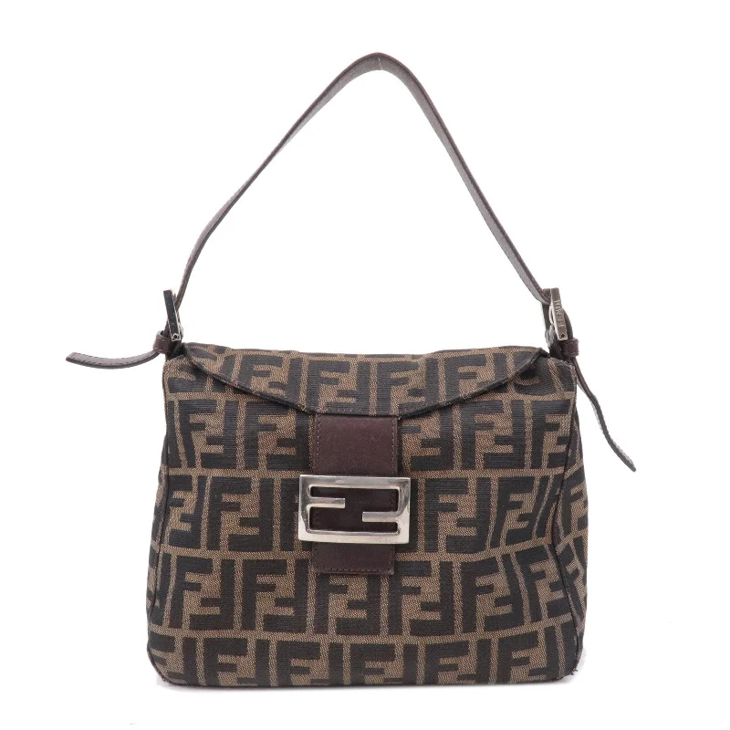 Fendi Baguette bags in a limited - edition colorway for a rare and exclusive lookFendi Baguette bags in a limited - edition colorway for a rare and exclusive lookFendi Baguette bags in a limited - edition colorway for a rare and exclusive lookFENDI Zucca Canvas Leather Shoulder Bag Brown Black 26426