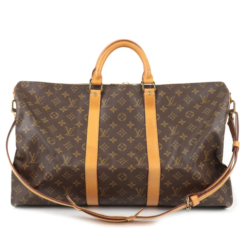 Ladies Louis Vuitton handbags with a detachable coin purse insideLouis Vuitton Monogram Keep All Bandouliere 50 Bag M41416