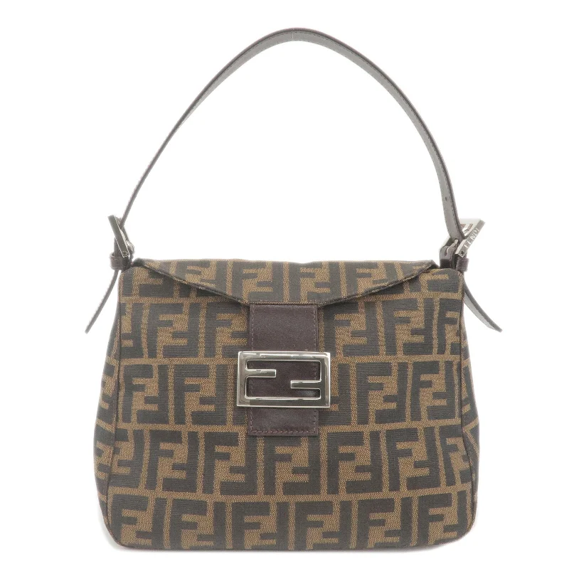 Fendi bags with a built - in USB charging port for keeping devices powered on the goFendi bags with a built - in USB charging port for keeping devices powered on the goFendi bags with a built - in USB charging port for keeping devices powered on the goFENDI Zucca Canvas Leather Shoulder Bag Brown Black 26426