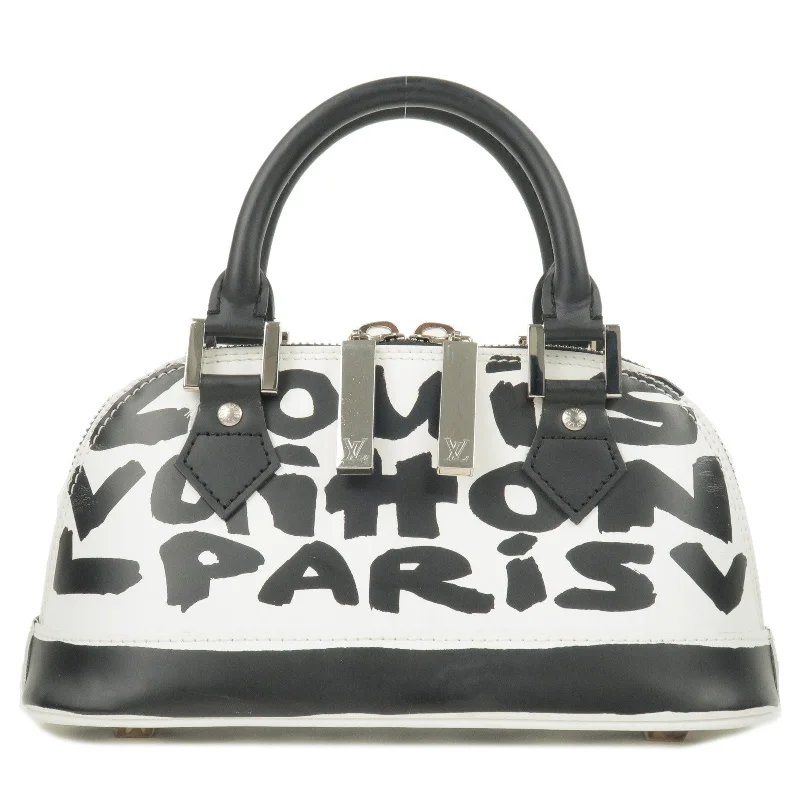 Louis Vuitton handbags with a metal - framed clasp for durabilityLouis Vuitton Monogram Graffiti Alma PM Hand Bag Black M92177