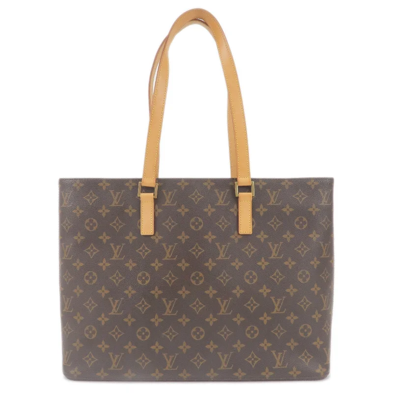 Ladies Louis Vuitton shoulder bags with a tassel decoration for charmLouis Vuitton Monogram Luco Tote Bag Shoulder Bag M51155