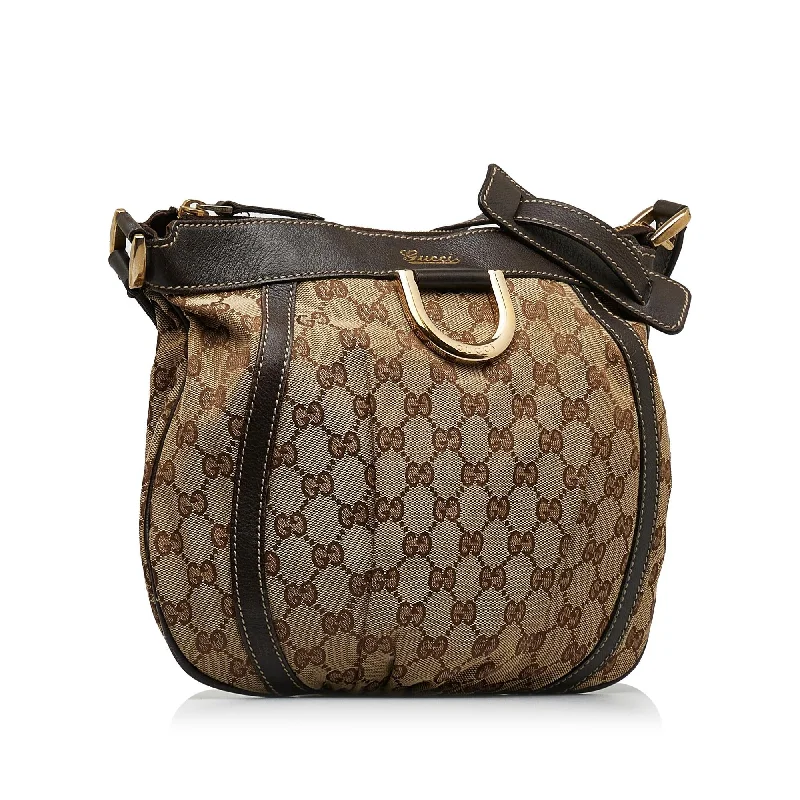 Ladies Gucci shoulder bags with a wide - width strapLadies Gucci shoulder bags with a wide - width strapGucci GG Canvas Abbey D-Ring Crossbody Bag (ThMn65)