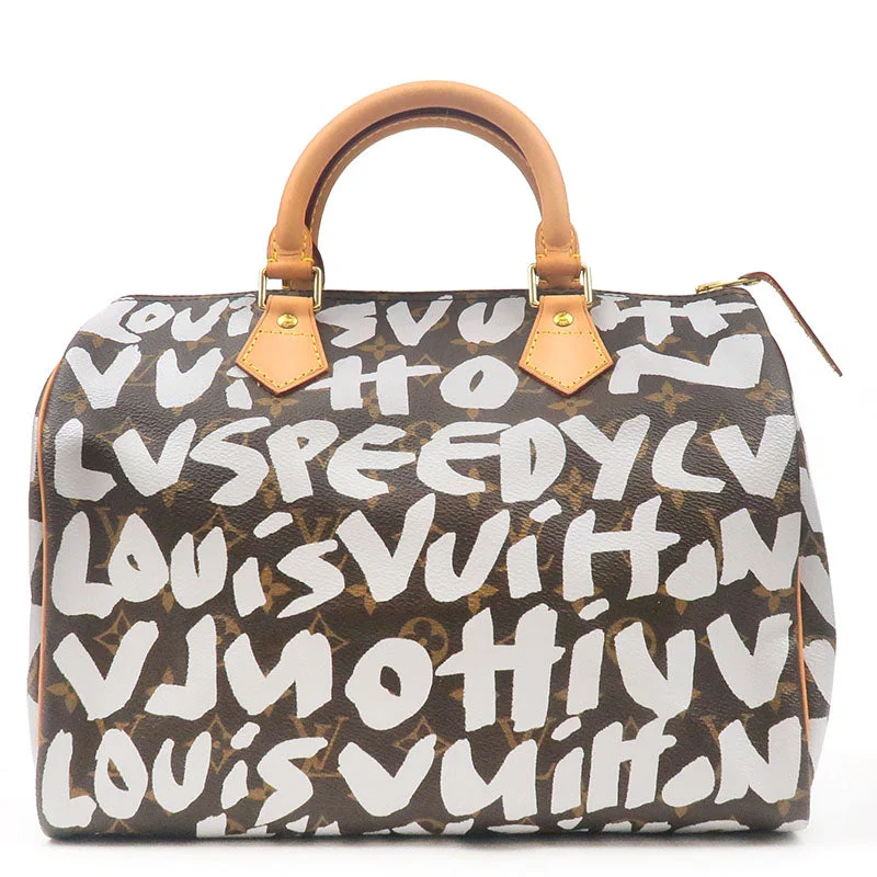 Louis Vuitton Petite Malle bags with a hard - shell structure for uniquenessLouis Vuitton Monogram Graffiti Speedy 30 Boston Bag M92195