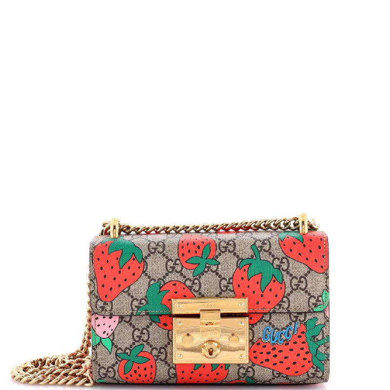 Padlock Shoulder Bag Printed GG Coated Canvas Small