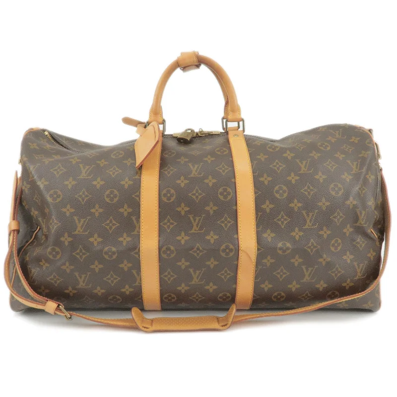 Louis Vuitton bags with a zip - around closure for enhanced securityLouis Vuitton Monogram Keep All Bandouliere 55 Bag M41414