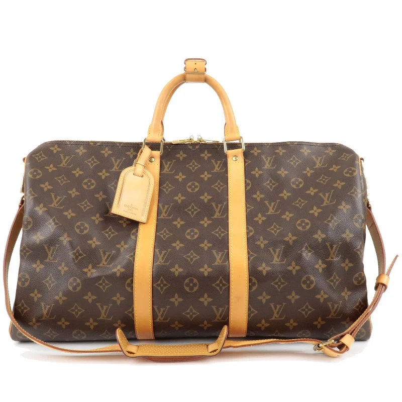 Louis Vuitton handbags with a beaded trim for a touch of glamourLouis Vuitton Monogram Keep All Bandouliere 50 Bag N41416