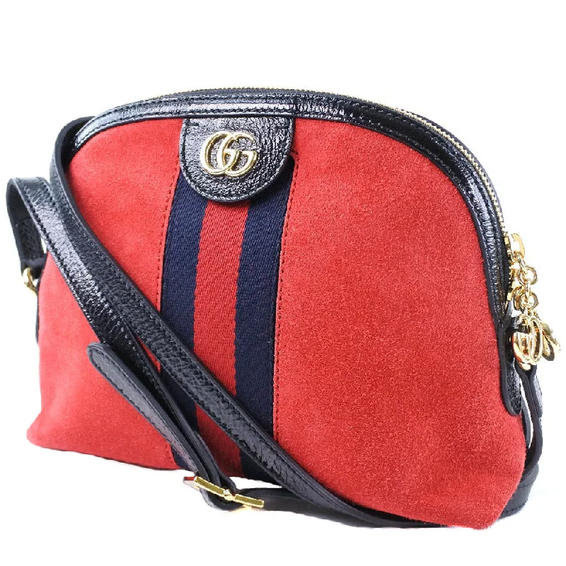 Gucci backpacks for women with a multi - pocket designGucci backpacks for women with a multi - pocket designGUCCI Shoulder Bag 499621 Suede, Leather Red Ofidia unisex(Unisex) Used