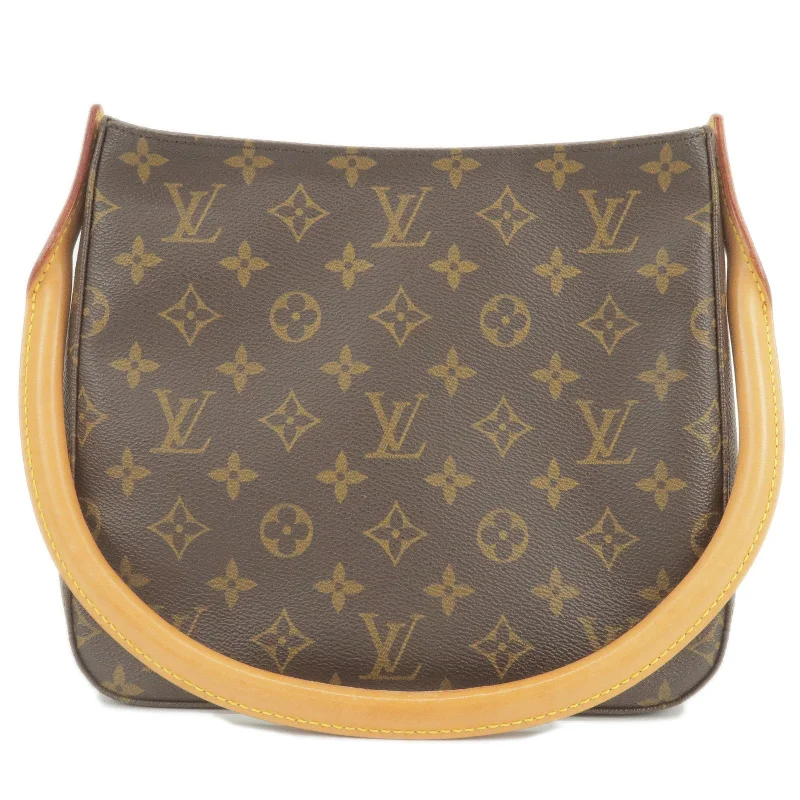 Ladies Louis Vuitton shoulder bags with a single - handle silhouetteLouis Vuitton Monogram Looping MM Shoulder Bag Hand Bag M51146