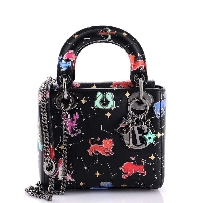 Lady Dior Bag Printed Leather Mini