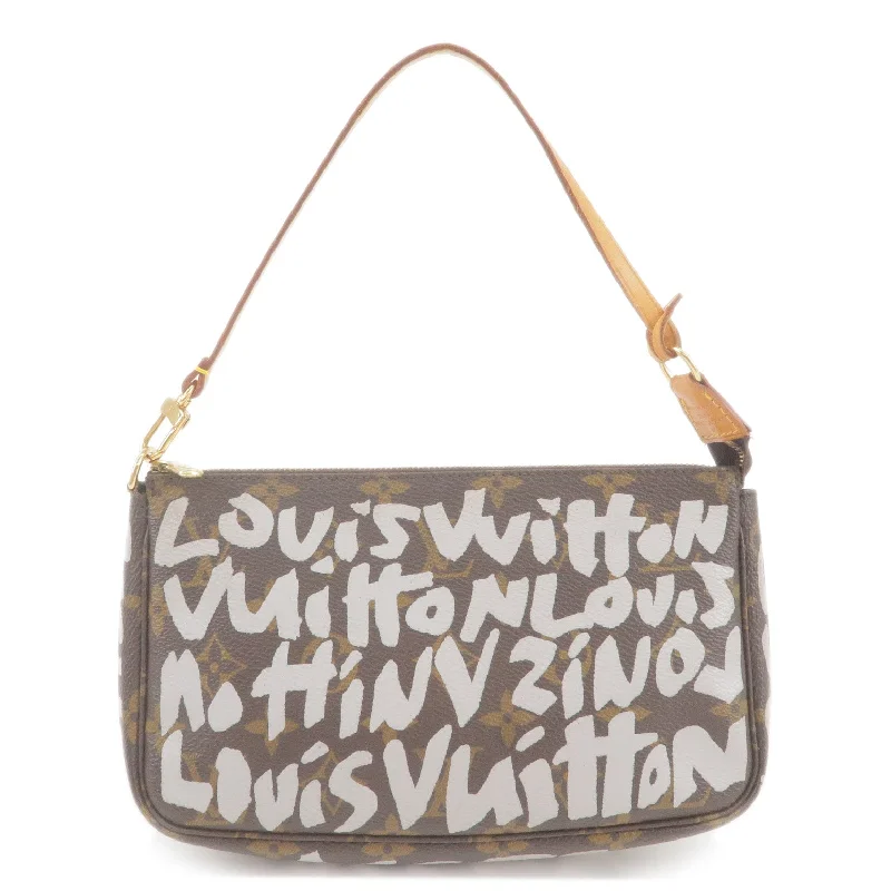 Louis Vuitton bags with a front - flap pocket for quick - access itemsLouis Vuitton Monogram Graffiti Pochette Accessoires M92192