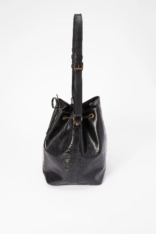 Louis Vuitton bags with a zippered interior pocket for better organizationLouis Vuitton Epi Leather Petit Noé Bag - Black