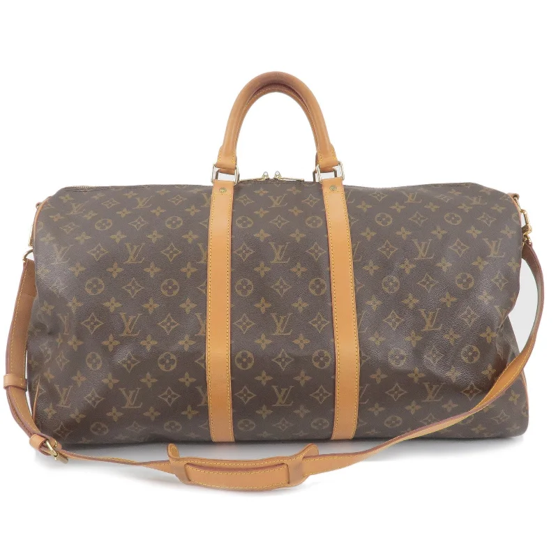 Louis Vuitton handbags with a metal - framed clasp for durabilityLouis Vuitton Monogram Keep All Bandouliere 55 Bag M41414