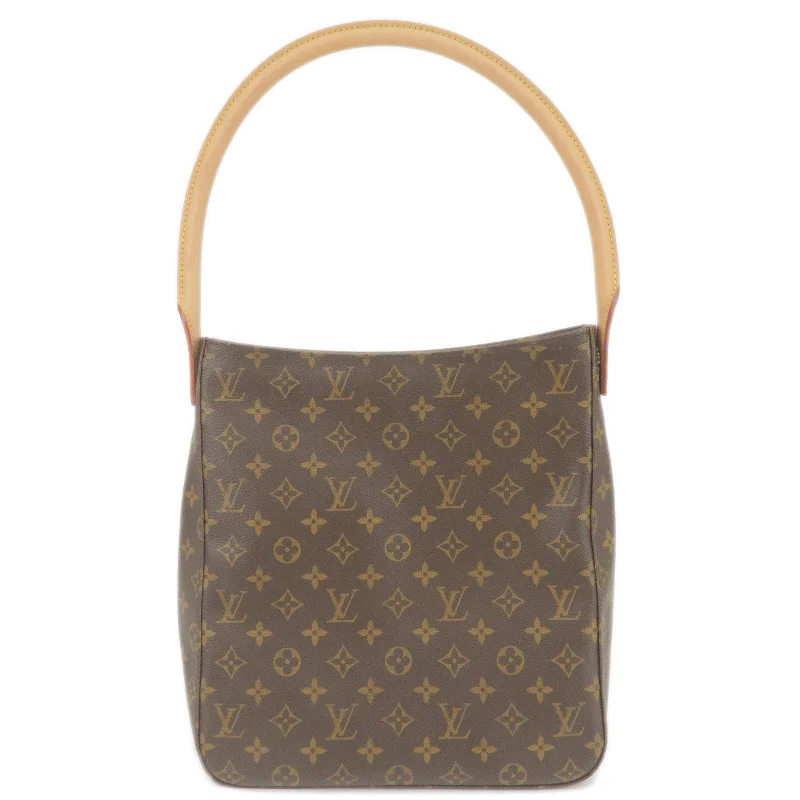 Louis Vuitton handbags with a beaded trim for a touch of glamourLouis Vuitton Monogram Looping GM Shoulder Bag M51145