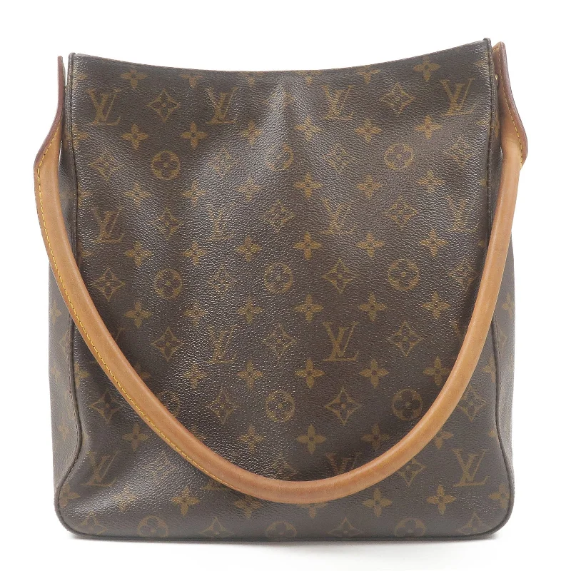 Louis Vuitton bags with a detachable mirror inside for on - the - go touch - upsLouis Vuitton Monogram Looping GM Shoulder Bag M51145