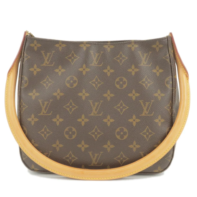 Louis Vuitton bags with a zip - around closure for enhanced securityLouis Vuitton Monogram Looping MM Shoulder Bag Hand Bag M51146