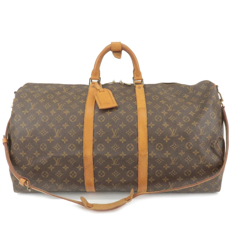 Louis Vuitton Alma bags with a monogram - embossed leather surfaceLouis Vuitton Monogram Keep All Bandouliere 60 Bag M41412