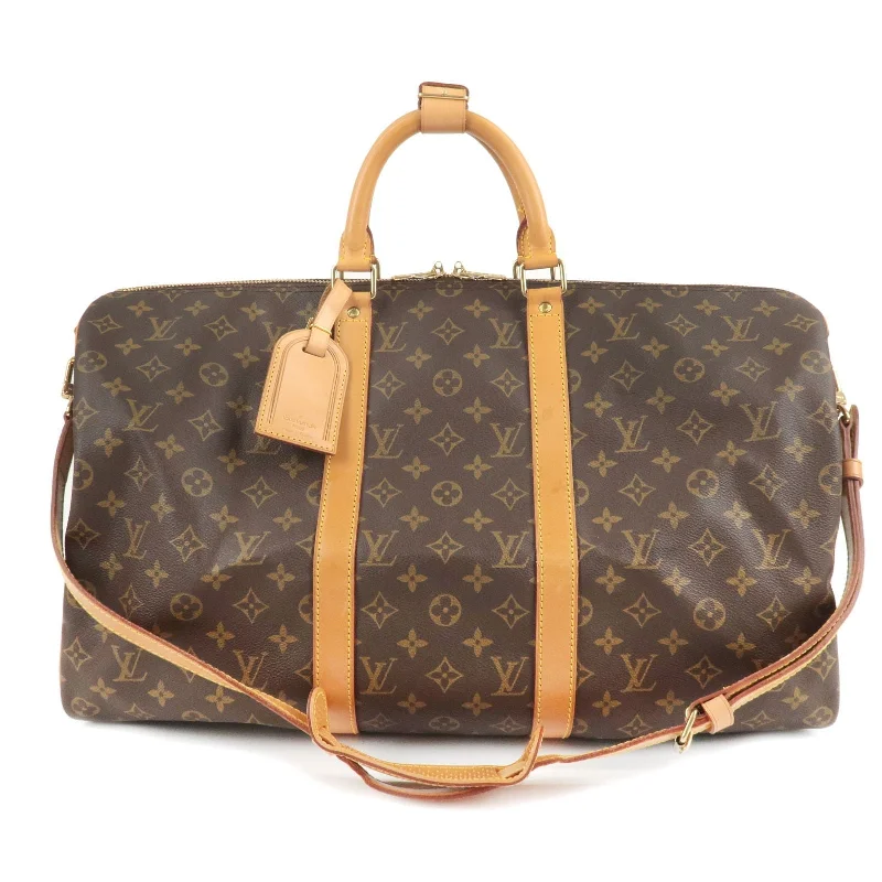 Ladies Louis Vuitton Petite Malle bags with a star - shaped charm for cutenessLouis Vuitton Monogram Keep All Bandouliere 50 Bag M41416