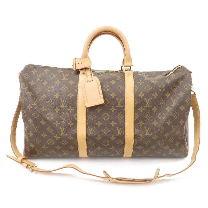 Louis Vuitton Petite Malle bags with a hard - shell structure for uniquenessLouis Vuitton Monogram Keep All 50 Boston Bag M41416