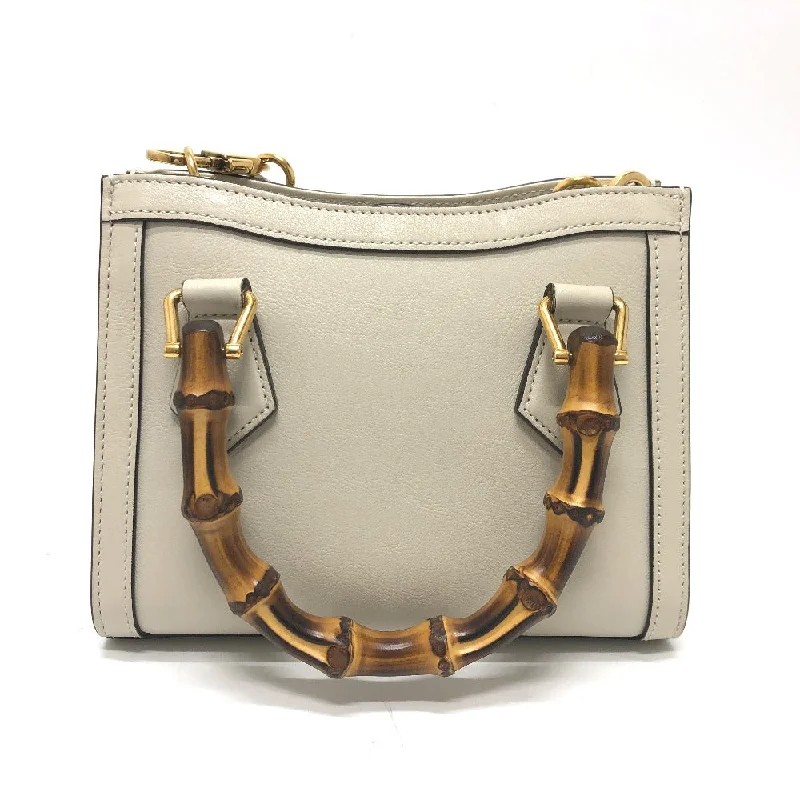 Women Gucci Sylvie bags with a monogram - embossed leatherWomen Gucci Sylvie bags with a monogram - embossed leatherGUCCI Shoulder Bag 655661 leather white GG Marmont Diana Bamboo Women Used