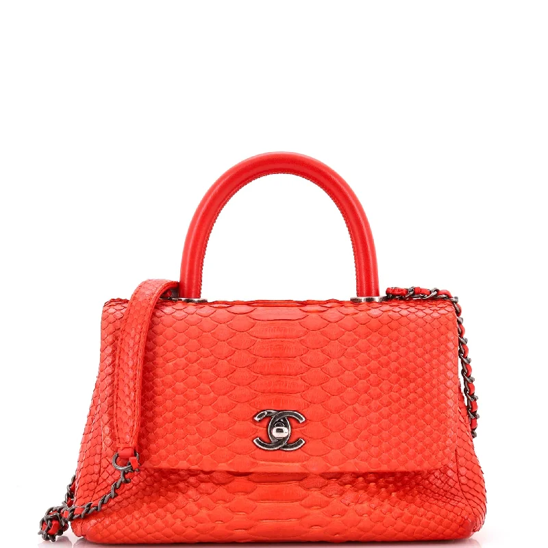 Coco Top Handle Bag Python Mini