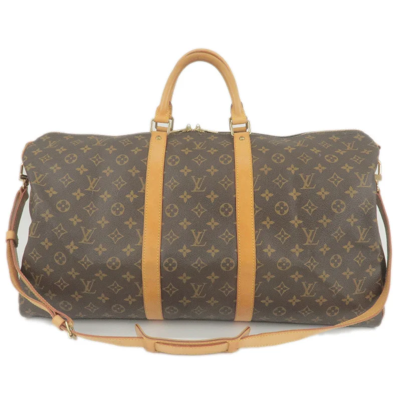 Louis Vuitton tote bags with a double - handle and shoulder - strap optionLouis Vuitton Monogram Keep All Bandouliere 55 Bag M41414