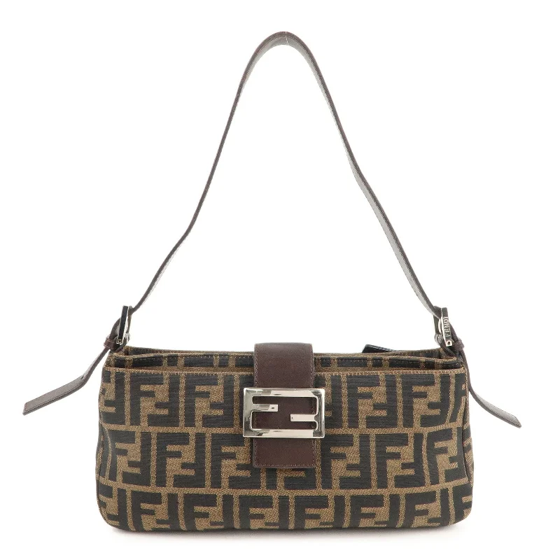 Fendi tote bags with a solar - powered charging panel for eco - friendly chargingFendi tote bags with a solar - powered charging panel for eco - friendly chargingFendi tote bags with a solar - powered charging panel for eco - friendly chargingFENDI Zucca Canvas Leather Shoulder Bag Black Brown 26722