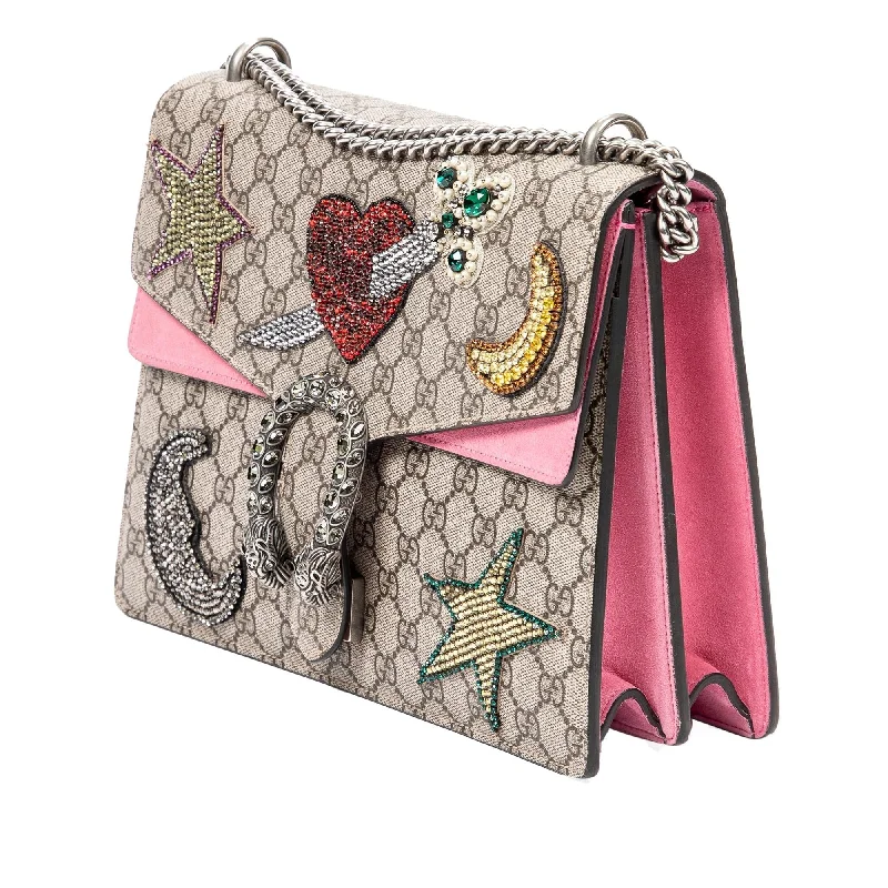 Ladies Gucci Dionysus bags with a star - shaped charmLadies Gucci Dionysus bags with a star - shaped charmGucci Medium Embellished GG Supreme Dionysus Shoulder Bag (SHG-eG5vdD)