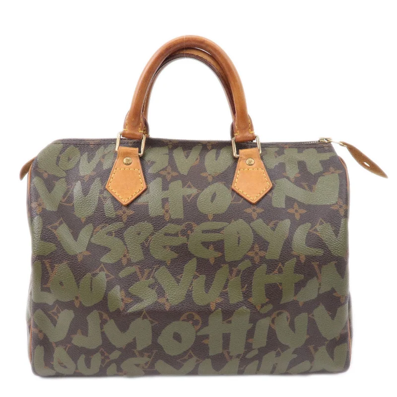 Medium - sized Louis Vuitton tote bags for work and shoppingLouis Vuitton Monogram Graffiti Speedy 30 Khaki Brown M92194