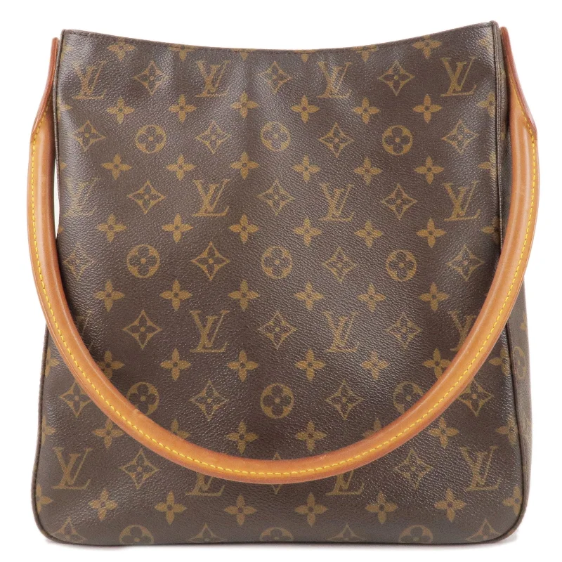 Louis Vuitton handbags with a back - zip pocket for storing valuablesLouis Vuitton Monogram Looping GM Shoulder Bag Hand Bag M51145