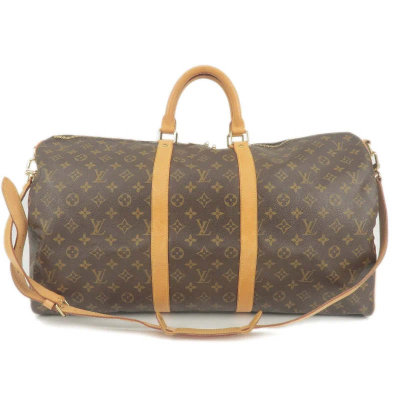 Louis Vuitton tote bags with a spacious interior and multiple pocketsLouis Vuitton Monogram Keep All Bandouliere 55 Bag M41414