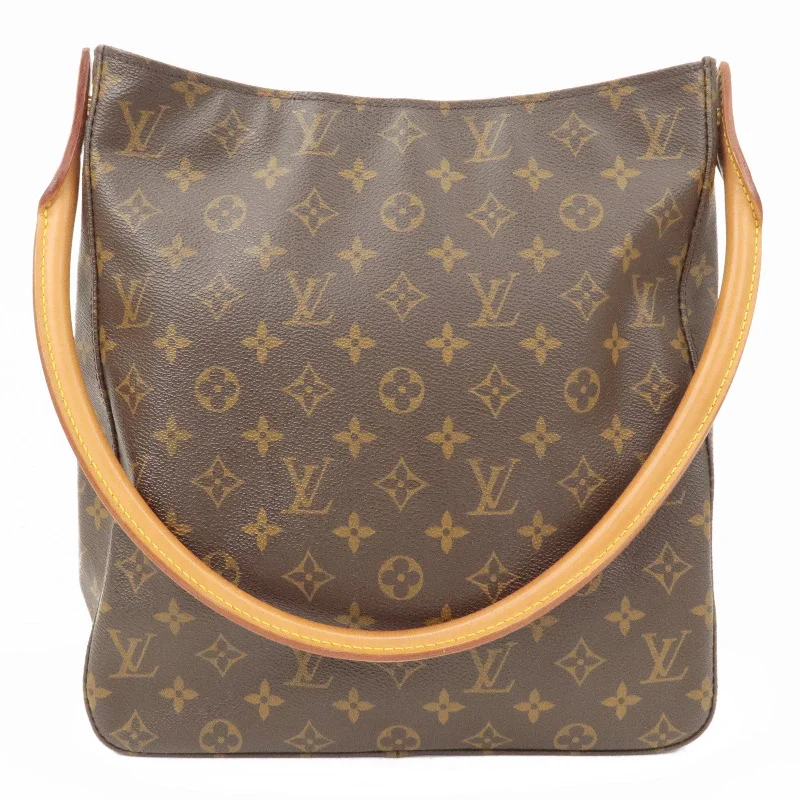 Louis Vuitton crossbody bags with a printed floral pattern for femininityLouis Vuitton Monogram Looping GM Shoulder Bag Hand Bag M51145