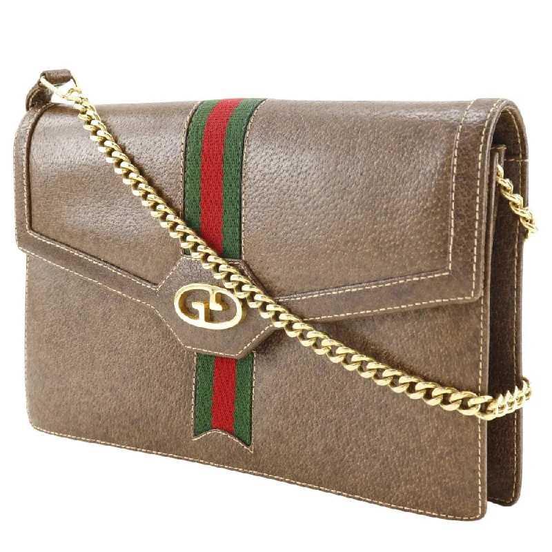 Gucci backpacks for women with a multi - pocket designGucci backpacks for women with a multi - pocket designGUCCI Shoulder Bag PVC Brown 2-way clutch Sherry line Old Gucci Women Used