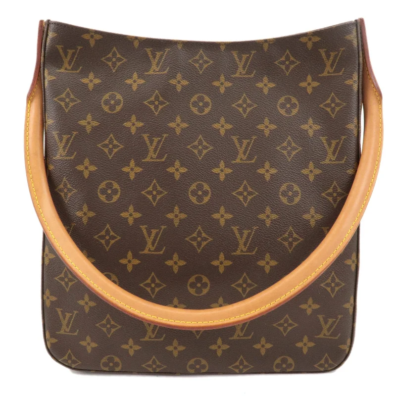 Louis Vuitton bags with a detachable mirror inside for on - the - go touch - upsLouis Vuitton Monogram Looping GM Shoulder Bag Hand Bag M51145