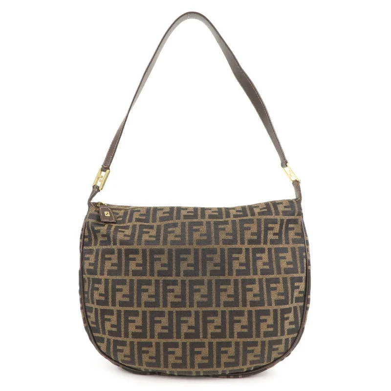 Small - sized Fendi crossbody bags in smooth calfskin leather for a compact and stylish carrySmall - sized Fendi crossbody bags in smooth calfskin leather for a compact and stylish carrySmall - sized Fendi crossbody bags in smooth calfskin leather for a compact and stylish carryFENDI Zucca Canvas Leather Shoulder Bag Brown Black