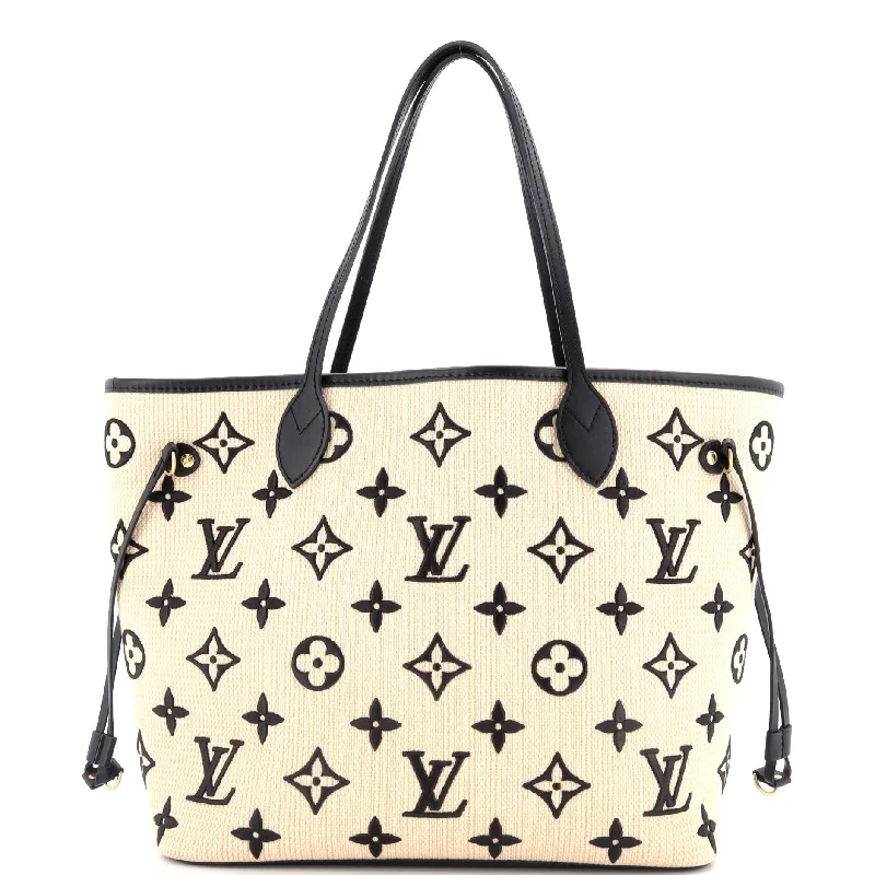 Neverfull NM Tote By The Pool Monogram Raffia MM