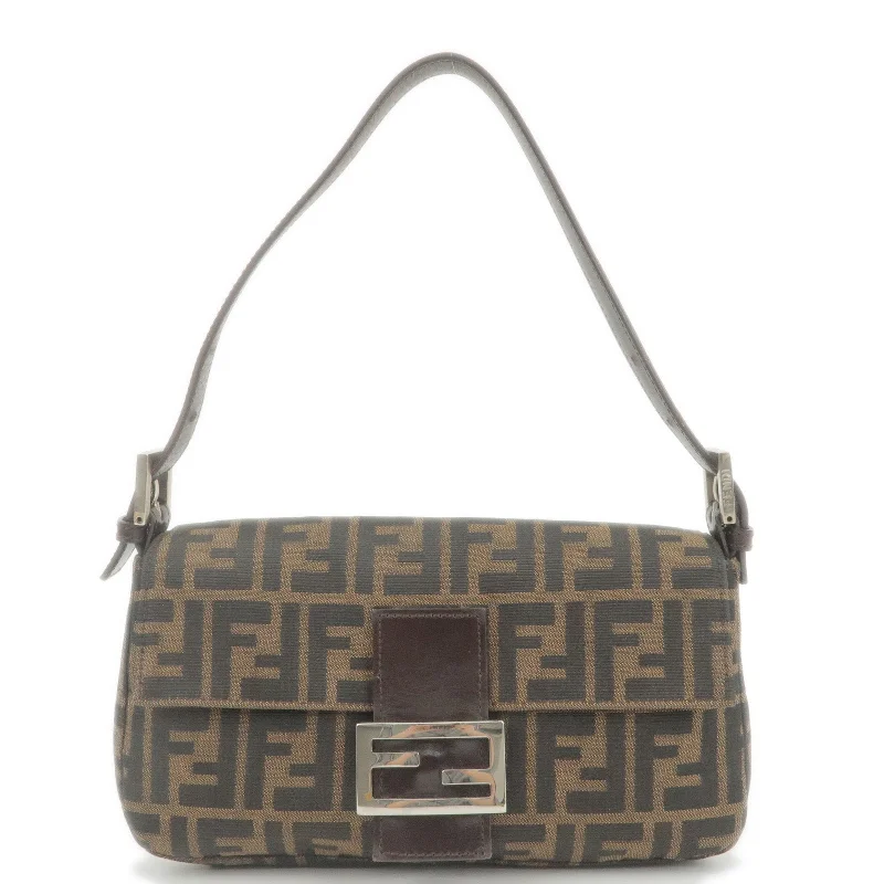 Fendi By The Way bags with a crystal - embellished FF logo for added luxury and glamourFendi By The Way bags with a crystal - embellished FF logo for added luxury and glamourFendi By The Way bags with a crystal - embellished FF logo for added luxury and glamourFENDI Zucca Canvas Leather Mamma Baguette Bag Khaki Brown 33492