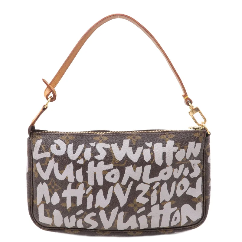 Louis Vuitton tote bags with a double - handle and shoulder - strap optionLouis Vuitton Monogram Graffiti Pochette Accessoires M92192