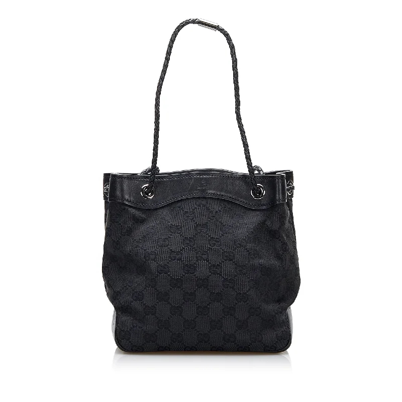 Women Gucci Sylvie bags featuring the signature web stripeWomen Gucci Sylvie bags featuring the signature web stripeGucci GG Canvas Gifford Tote Bag