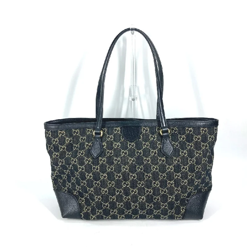 Women Gucci tote bags in GG Supreme canvas for a branded feelWomen Gucci tote bags in GG Supreme canvas for a branded feelGUCCI Shoulder Bag 631685 Leather / canvas black GG Denim Off-dia Medium Women Used