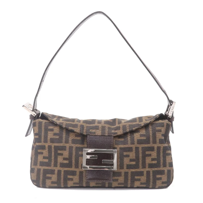 Ladies Fendi Baguette bags with a star - shaped charm for a playful and trendy touchLadies Fendi Baguette bags with a star - shaped charm for a playful and trendy touchLadies Fendi Baguette bags with a star - shaped charm for a playful and trendy touchFENDI Zucca Canvas Leather Shoulder Bag Khaki Black Brown 26725